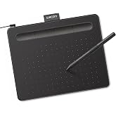 Wacom Intuos Small, Wired Graphic Drawing Tablet with Pen + Software | Battery-free pen, 4 ExpressKeys for shortcuts, works with Mac, Windows &amp; Chromebook; Ideal for creators, students &amp; teachers