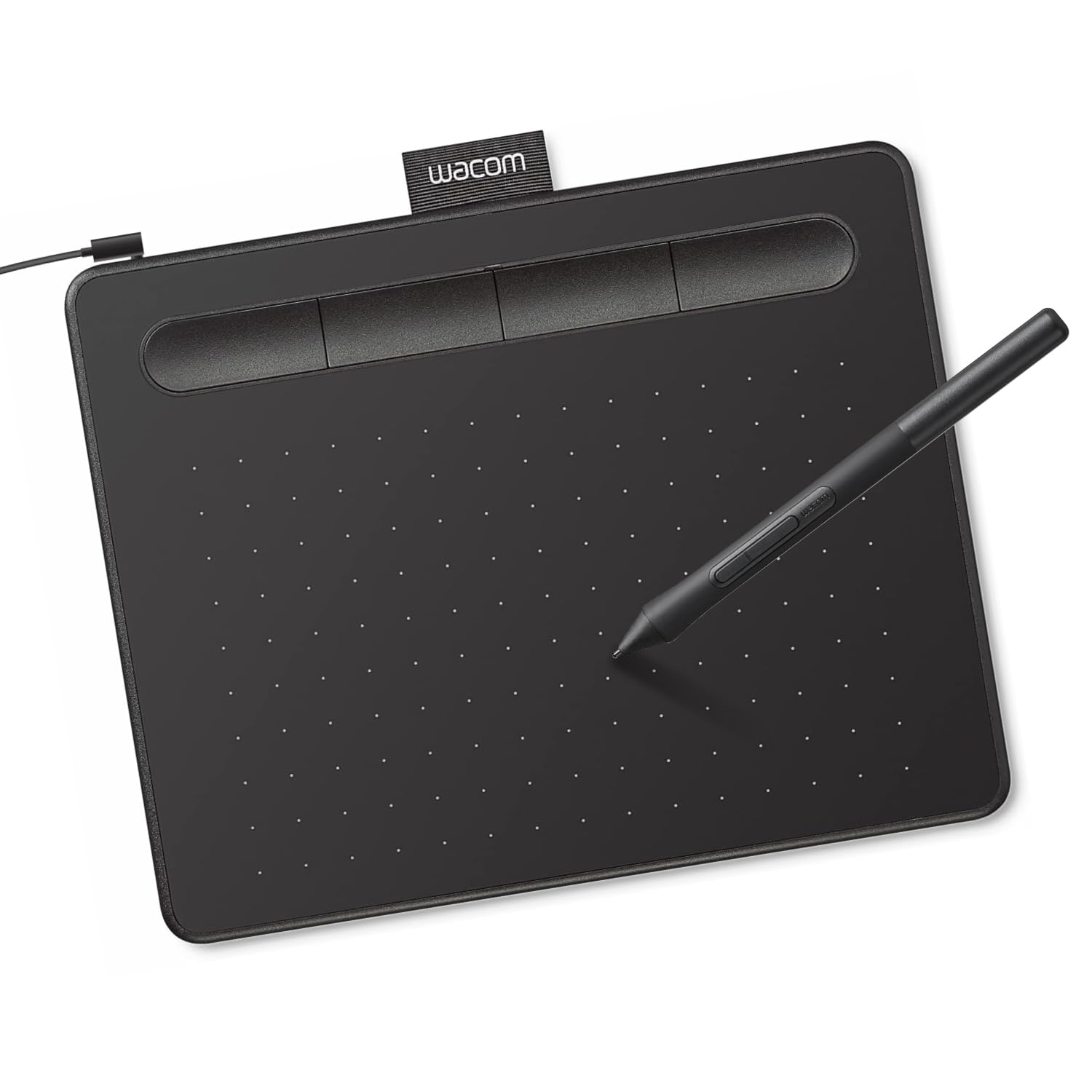 Wacom Intuos Small Graphics Drawing Tablet, Includes Training & Software; 4 Customizable ExpressKeys Compatible with Chromebook Mac Android & Windows, Black