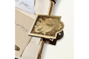ANATTASOUL Journal Clip Vintage Dragon Metal Travelers Notebook Clip, Decorative Heavy Duty Brass Journal Page Holder Clips for Book, Paper, Bookmark