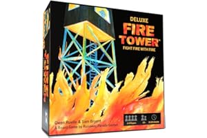 Runaway Parade Games Deluxe Fire Tower Board Game- Fight fire with fire in This Fast paced, Competitive Strategy Game | Easy to Learn | 10+ | 15-30 min