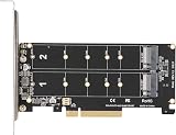 Yoidesu Dual M.2 NVMe SSD to PCIe X8 Adapter Card M Key Hard Drive Converter view 4