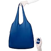 Nanobag Ultralight Foldable Tote for Women & Men, Reusable Grocery & Travel Bag, Packable Collapsible Compact Market Essential (Standard Navy)