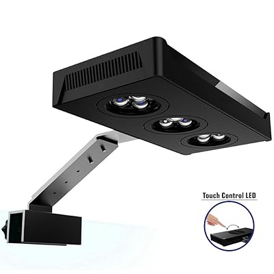 HIPARGERO LED Aquarium Light &ndash; Aquarium LED Lights 30W Saltwater Lighting with Touch Control and 3W Cree Chips for Coral Reef Fish Nano Tank