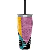 Tervis Traveler Disney - Nightmare Before Christmas - Sally Swirls Triple Walled Insulated Tumbler Travel Cup Keeps Drinks Cold & Hot, 30oz with Straw Lid, Stainless Steel