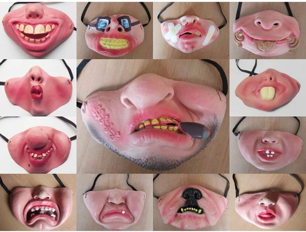 FISOUL Creative Half Face Mask Funny Mask Half Face Mask Dance Party Dress Up Mask