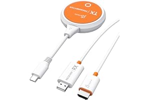 j5create ScreenCast USB-C to HDMI Wireless Display Transmitter and Receiver, Supports 1080p, Suitable for iPhone15, MacBook, iPad Pro, Chromebook, USB-C Laptops, and Android (JVAW62)