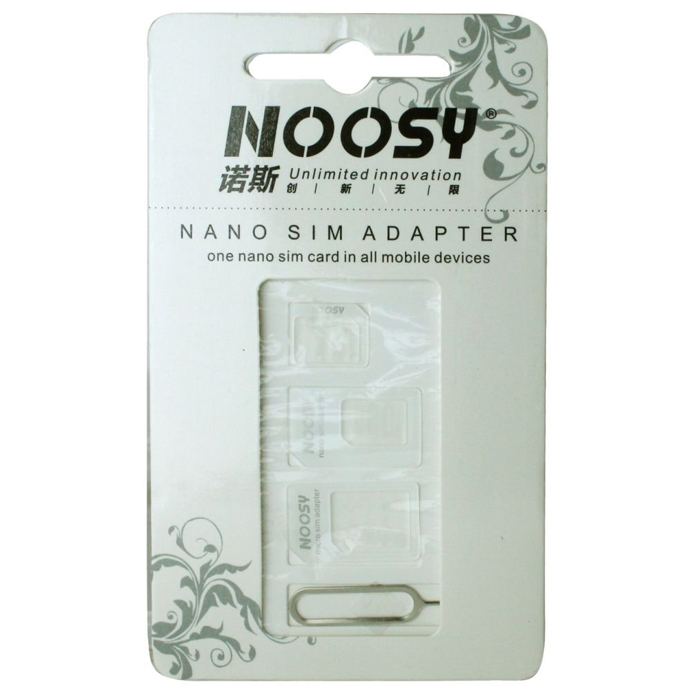 Noosy FT104251 41 SIM Card Adaptor for Nano/Micro SIM White