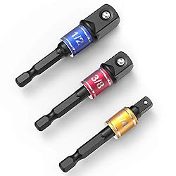 CIGOTU Socket Adapter Extension Set, 1/4, 3/8, 1/2