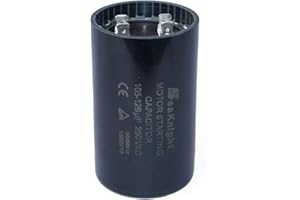 BlueNatHxRPR 105-126 MFD (uF) Motor Start Capacitor Compatible for Franklin Control Box 2823008110, 2823018110, 2801084915, 2823018310, 2823508110 1.0 1.5 and 2 HP Well Pump and Others