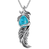 Lattd Feather Necklace 925 Sterling Silver Feather Pendant Jewelry for Women Christmas Birthday Gifts