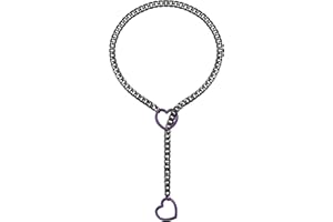 EverGlimp Slip Chain Necklace For Women, Black Heart O-Ring, Cuban Long Necklace Jewelry, Lariat Y-Necklace