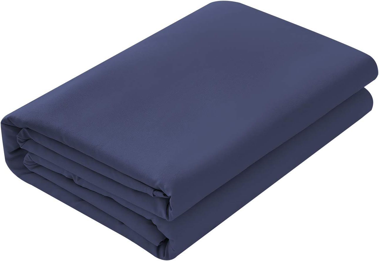BASIC CHOICE Flat Sheet, Breathable, Extra Soft Microfiber 2000 Bedding Top Sheet - Wrinkle, Fade, Stain Resistant - Hypoallergenic - (Navy, Full): Home & Kitchen