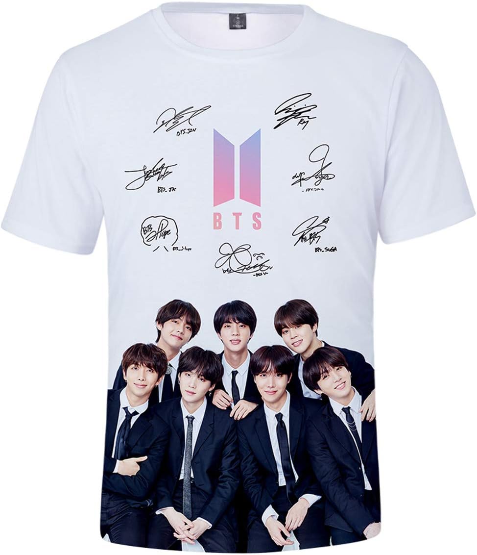 Kpop BTS Shirt Merchandise Bangtan Unisex Fashion Tee Love Yourself Tshirt Suga Jung Kook Jimin Tee