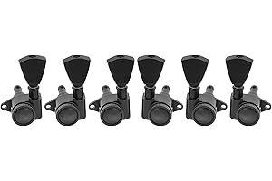 Musiclily Pro R18K 3R3L 18:1 Ratio Full Sealed Locking Machine Heads Tuners Tuning Pegs Keys with Keystone Button for Acousti