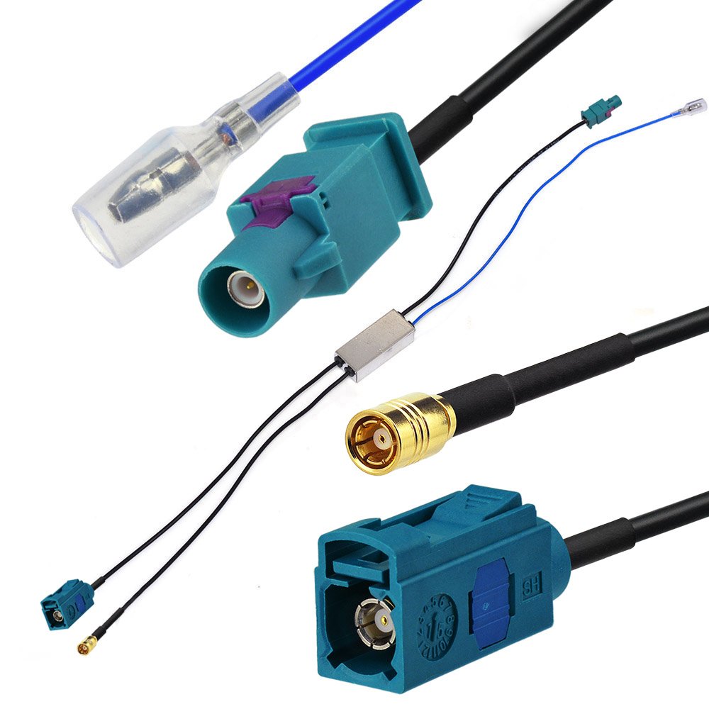 Antenna autoradio Dual Fakra (Z) a DIN ISO, compatibile con VOLK-SWAGE Volvo