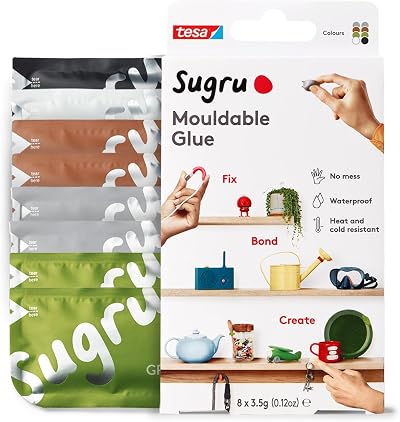 tesa Sugru Mouldable Glue Multipack Black White Green Brown Gray 8-Pack