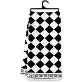 KERNDBSDF Bauhaus Black and White Checkered Bathroom Hand Towels Decor | Bauhaus Decor Towels, Abstract Diamond Pattern Kitchen Dish Towels, Minimalist Geometric Tea Towels for Kitchen Bathroom