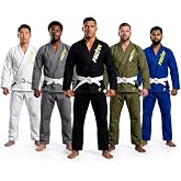 POZTEV Brazilian Jiu Jitsu Gi for Men &amp; Women BJJ Gi Grappling Kimonos Preshrunk Lightweight Fabric Martial Arts Uniform