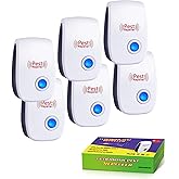 Ultrasonic Pest Repeller & Insect Indoor Repeller,Ultrasonic and Repellent for Roach,Rodent,Mouse,Bugs,Mosquito,Mice,Spider,Ant,6 Packs