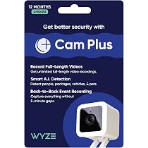 Amazon.com : WYZE Cam Plus 12 Month Subscription, WYZECP12 ...