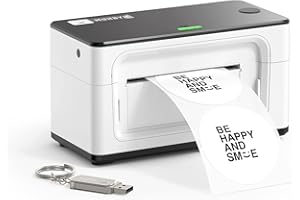MUNBYN Thermal Label Printer, P941 [Upgraded 2.0] USB 4X6 Shipping Label Printer for Small Business & Packages, High-Speed 150mm/s Japan 203 DPI ROHM Print Head, Compatible with Etsy, UPS, FedEx, eBay