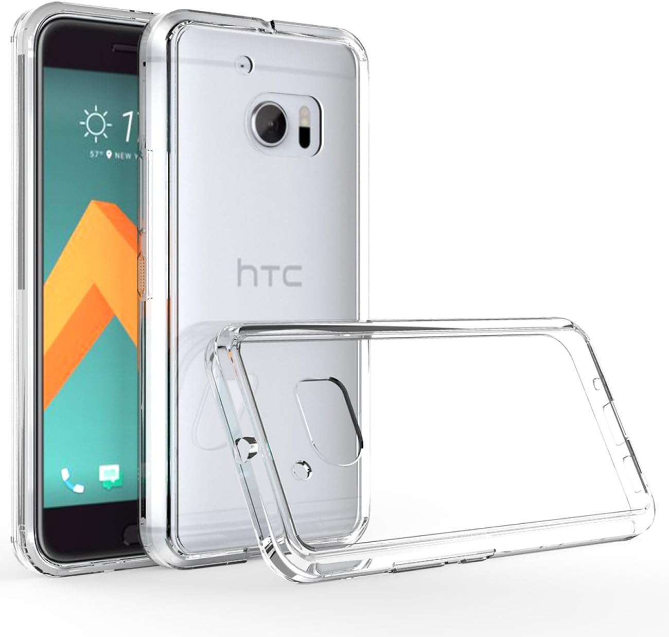 HTC 10 Cases, HTC One M10 Cases, HL Brothers [Scratch Resistant] [All Around Protection] Slim Soft Shock-Absorption Bumper and Anti-Scratch Clear Back Cover Protective Case for HTC 10 (Clear)