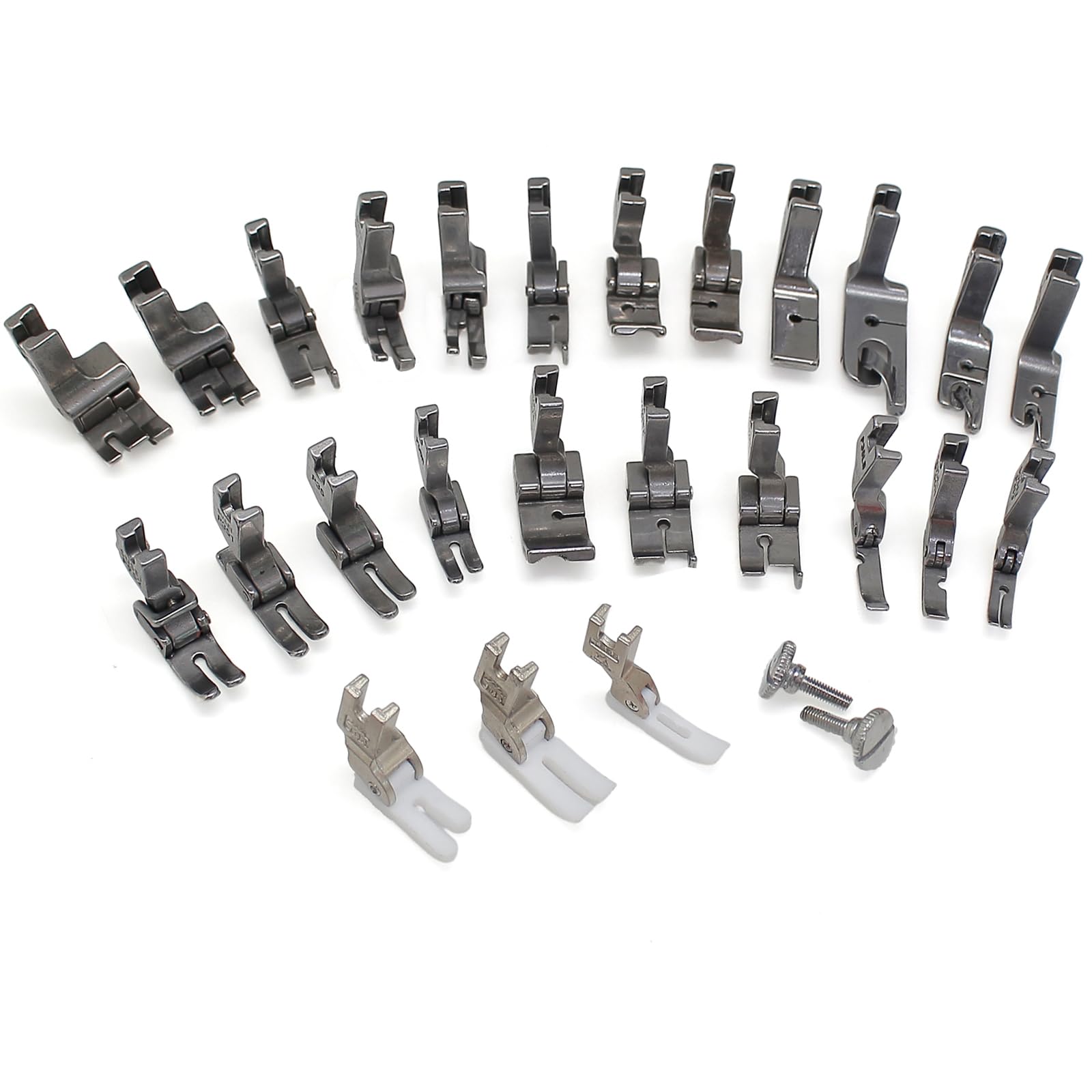 Fbshicung 28PCS Industrial Presser Foot Set Compatible with JUKI DDL-555 DDL-5550 DDL-5600 DDL-8300 Singer 188K 191D 195K 196K Brother B705 B70 7B715 B716 B735
