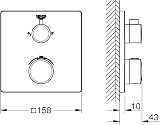 GROHE Grohtherm Thermostatic Shower Mixer Trim Set for 2 Showers - 35 600 view 4