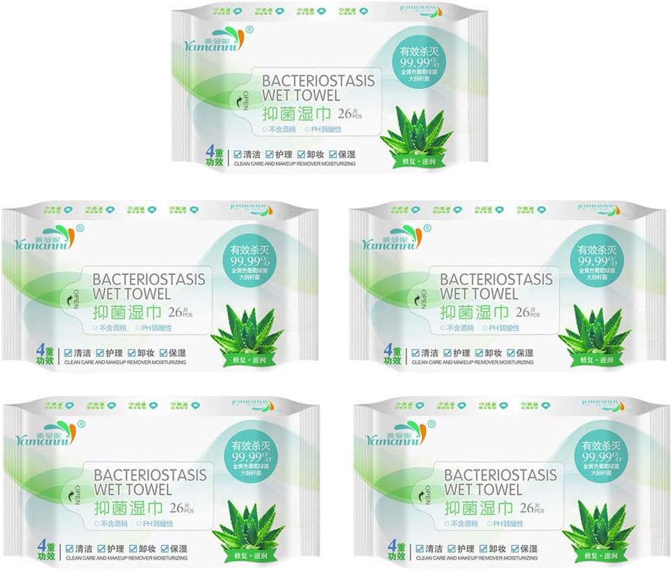 Flushable Wipes for Adults,Wet Wipe Tissue Clean Hand Health Care 26 wipes/pack,Select Multifold,5 packs
