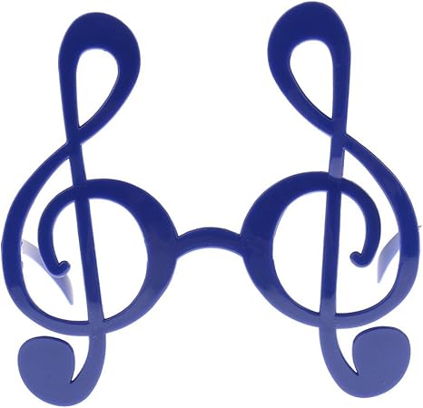 Amazon Co Jp ノベルティメガネ ト音記号音符 音楽サイン メガネ 面白い誕生日パーティー コスチューム ギフト ブルー おもちゃ