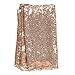 Ling's moment Sparkly Sequin Table Runner Rose Gold 12 x 108 Inch (Hem Edge) for Wedding Engagement Party Bridal Baby Shower Dresser Decorations