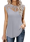 MIHOLL Women's 2025 Summer Casual Shirts Lace