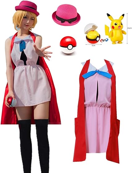 Amazon アニメ コスプレ衣装 怪獣サリナ Cosplay ポークボールピカチュウ ハロウィン クリスマス パーティー アニメ 変装 服装セット X Small コスプレ 仮装 通販