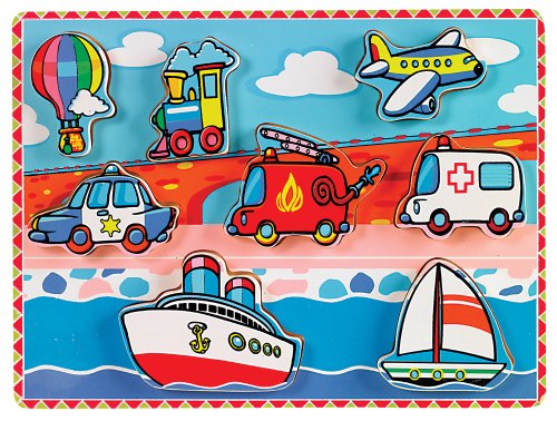 Small World Toys Ryan's Room Wooden Puzzle  - Chunky Transportation