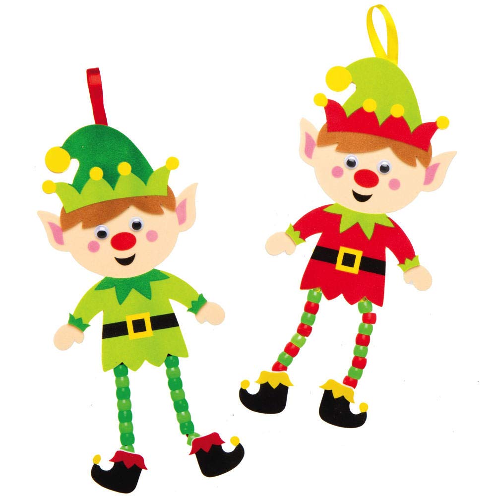 Baker Ross AX398 Christmas Tree Elf Decoration Kits, Pack of 5 - Image 5