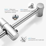 OFFO Shower Riser Rail 82cm Segmented Wall Mounted Adjustable 50-81cm Chrome view 5