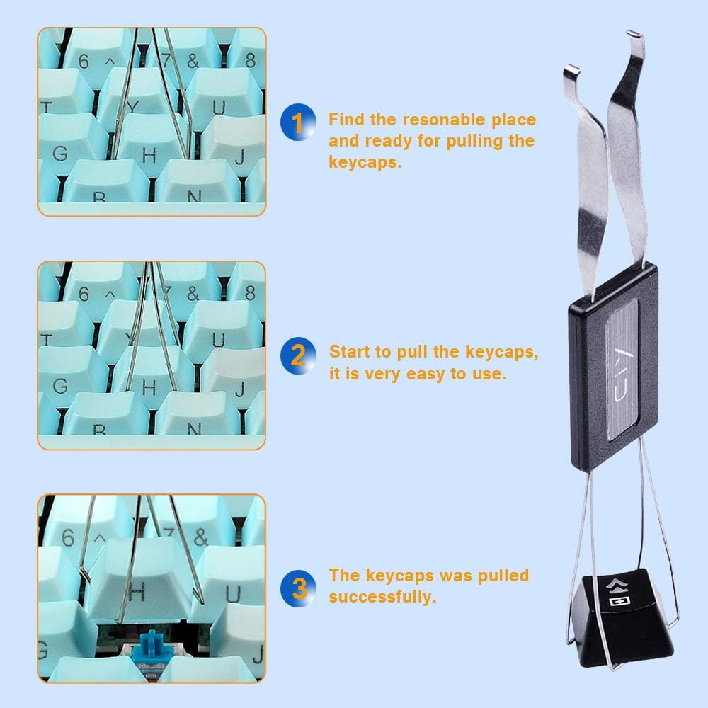 Keycap Puller Stainless Steel Key Keycap Removal Tool Keycaps Remover for Mechanical Keyboard for Removing Fixing Keyboard Tools: Computers & Accessories