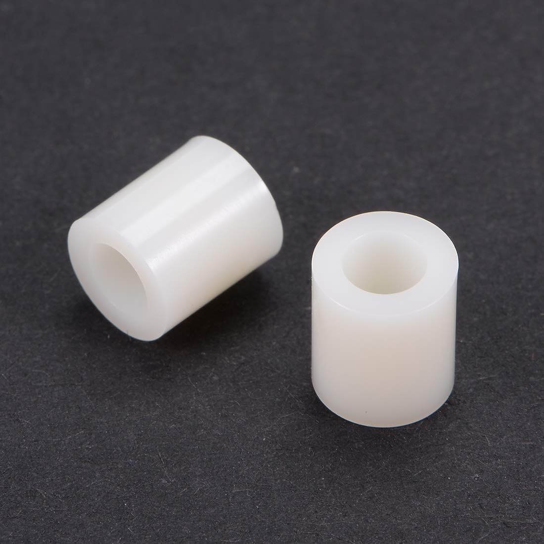 Length 8mm OD 7mm ID 4mm Washer Spacer Round Nylon uxcell Unthreaded