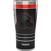 Tervis Traveler NFL Cleveland Browns - Night Game Triple Insulated Tumbler Travel Cup Keeps Drinks Cold & Hot, 20oz, Stainless Steel