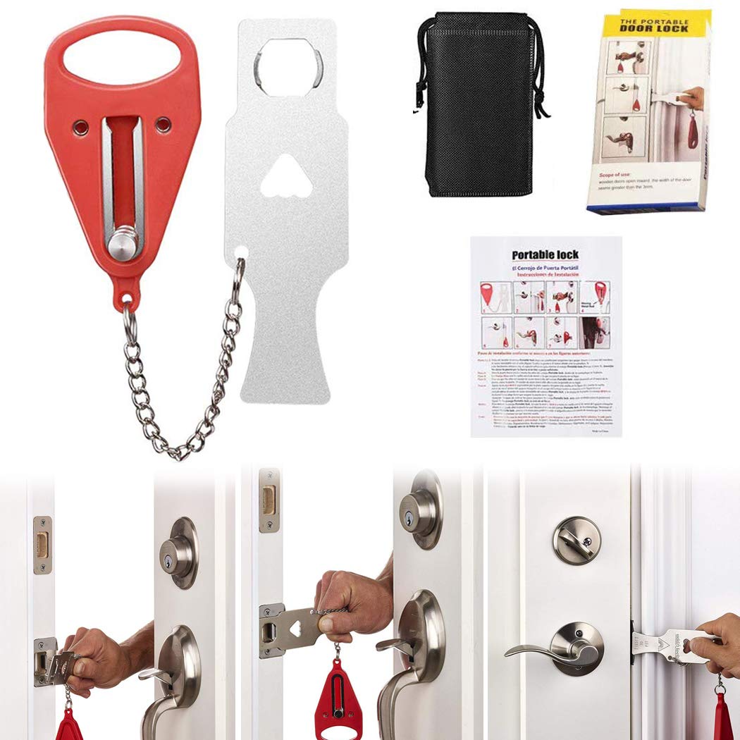 Portable Door Lock Travel Lock Additional Safety and Privacy Lock