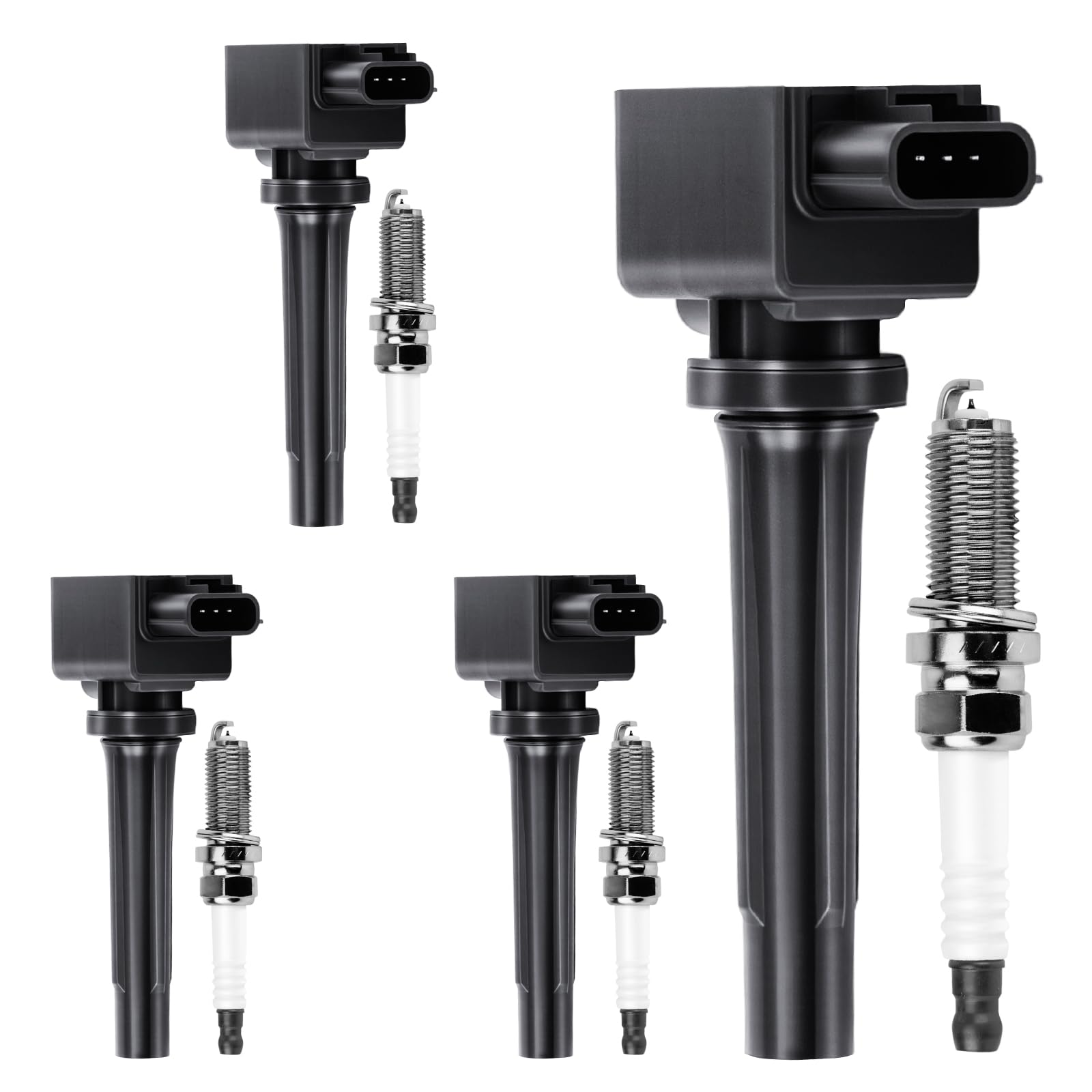 Photo 1 of Ignition Coil Packs & Iridium Spark Plugs Compatible with 2.0L 2.5L 2012-2022 Mazda 3, 2016-2018 3 Sport, 2014-2017 Mazda 6, 2016-2020 CX-3, 2013-2018 CX-5, 2016-2018 MX-5 Miata, Replace UF656+93501