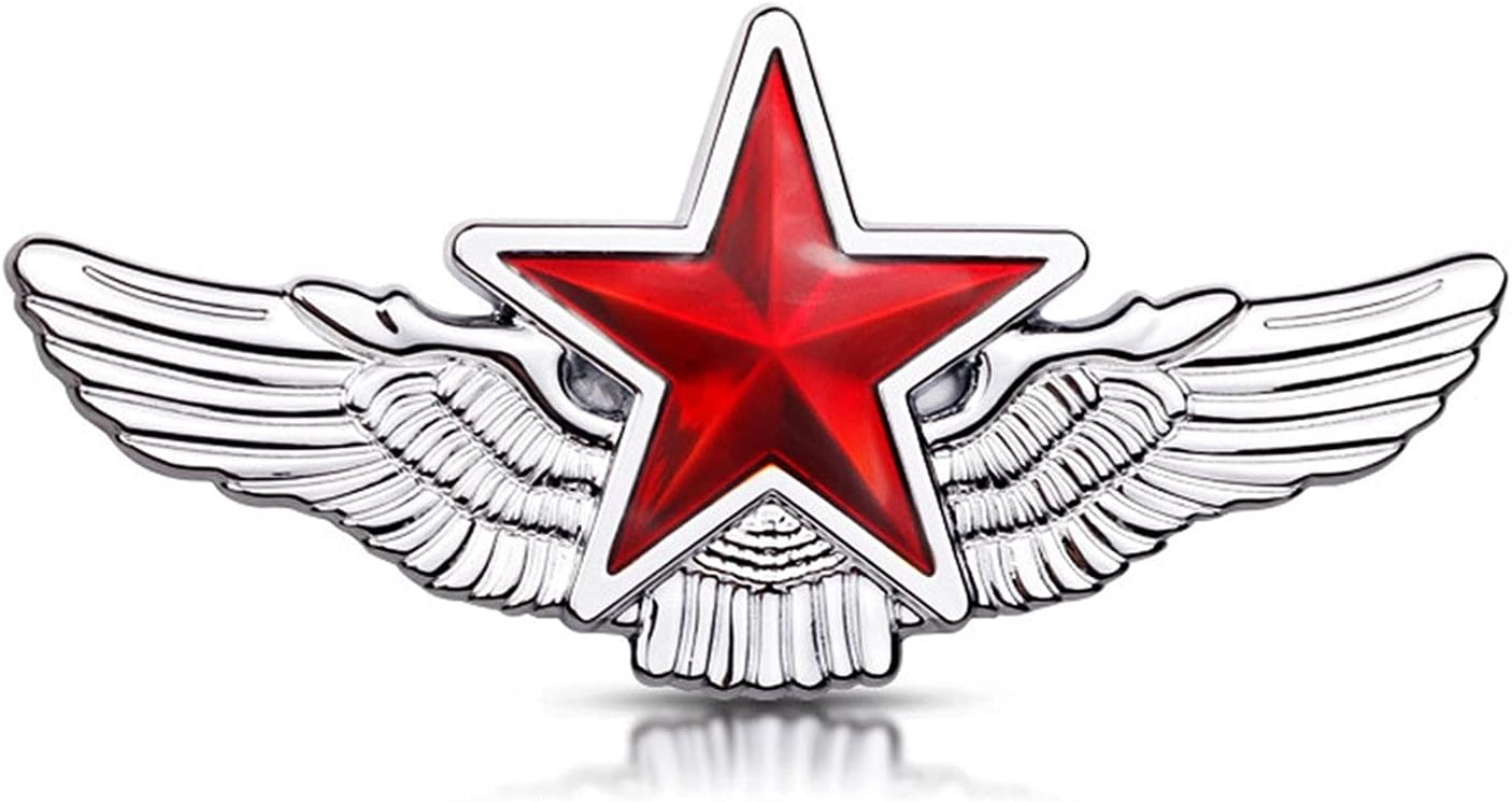 Amazon Co Jp 車suvトラックのオートバイのための3dメタルスターカーエンブレムステッカークロムオートバッジステッカーバンパーデカール ホーム キッチン