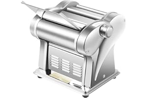 WBGANG Commercial Electric Dough Roller,6-Speed Adjustable Thickness Pasta Making Machine,Electric Noodle&Dumpling Maker For Home/Commercial Use,Sheeter Noodle Pasta Maker Machine Stainless