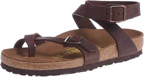Birkenstock women's yara oiled leather flat Clearance