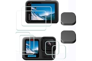Screen Protector Appliable for Gopro Hero 13 Hero13 Black + lens protector+Lens cap Cover [6+2 Pack], ULBTER 9H Hardness Temp