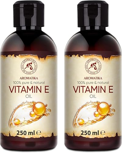 AROMATIKA Vitamin E Oil Set 2x250ml Natural Oil Face Hair Nails Lips