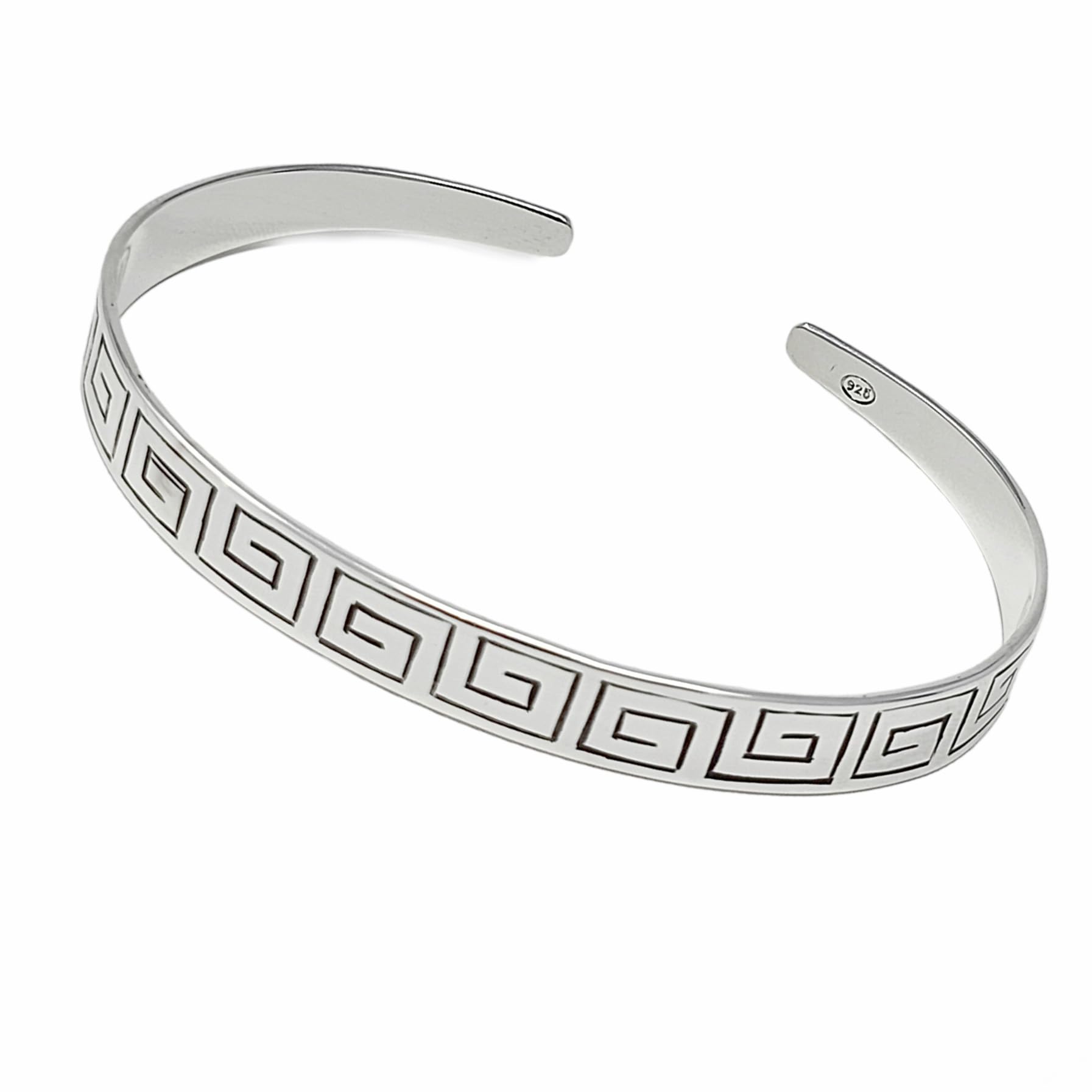 Treasure Bay Stunning Handcrafted Women's Sterling Silver Bangle Bracelet