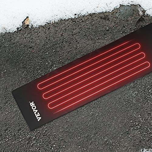 VEVOR Snow Melting Mat, 10in x 48in 120 V Heated Walkway Mat, PVC