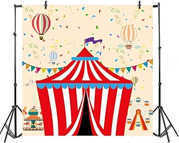 Amazon Com Leyiyi 5x5ft Cartoon Circus Photography Background