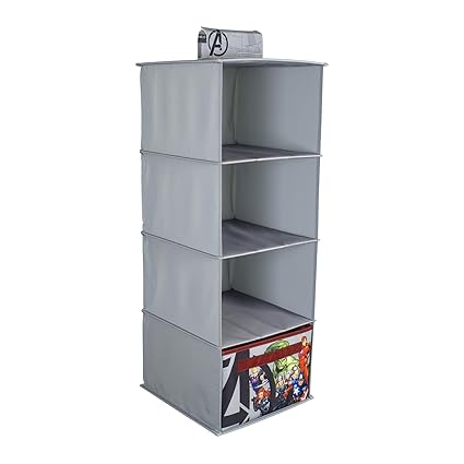 Everything Mary Briteloft Avengers Hanging Closet Organizer 4 Shelves Clothing Organizer For Closet And Bedroom Storage Marvel Towel Accessory